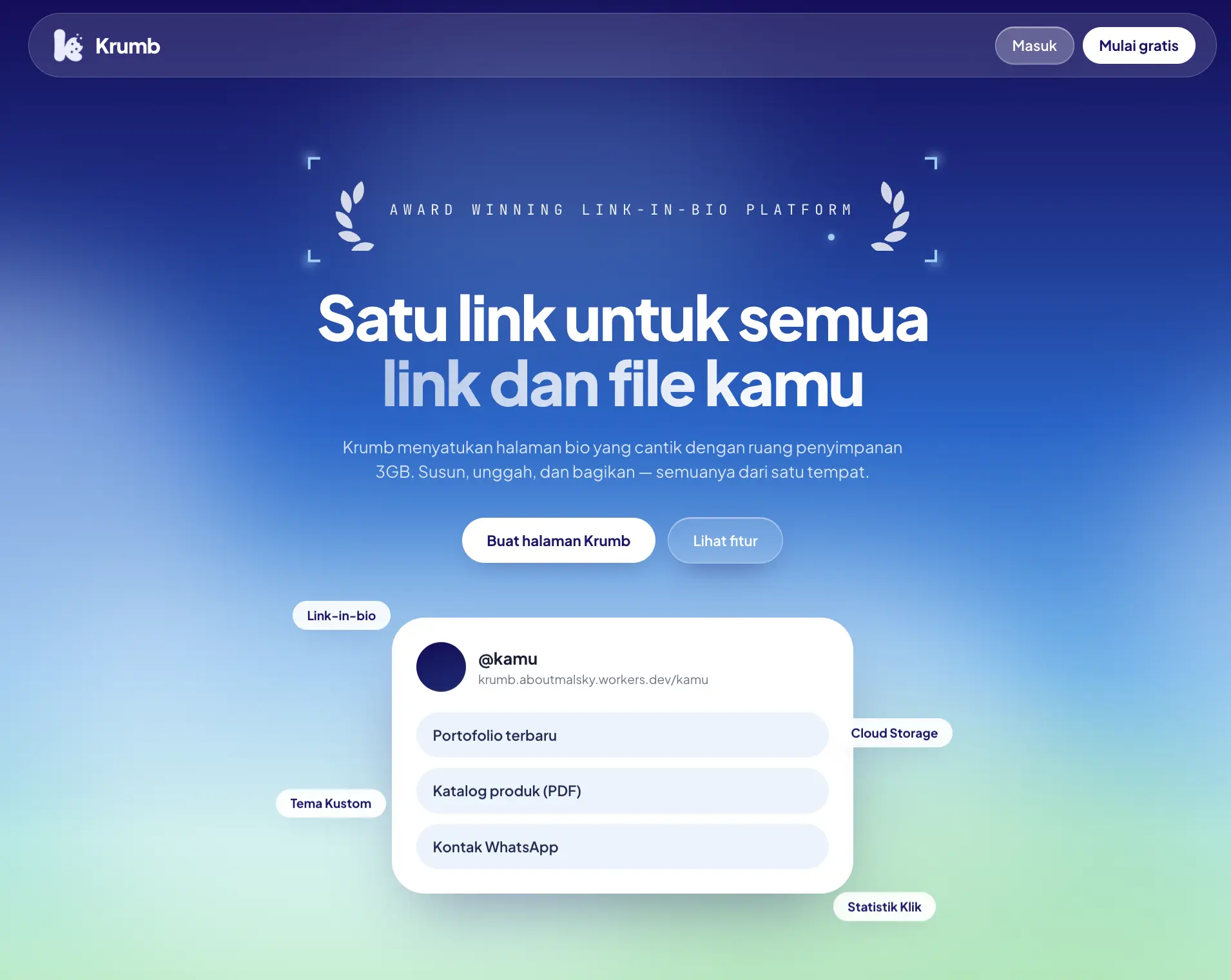 Krumb screenshot